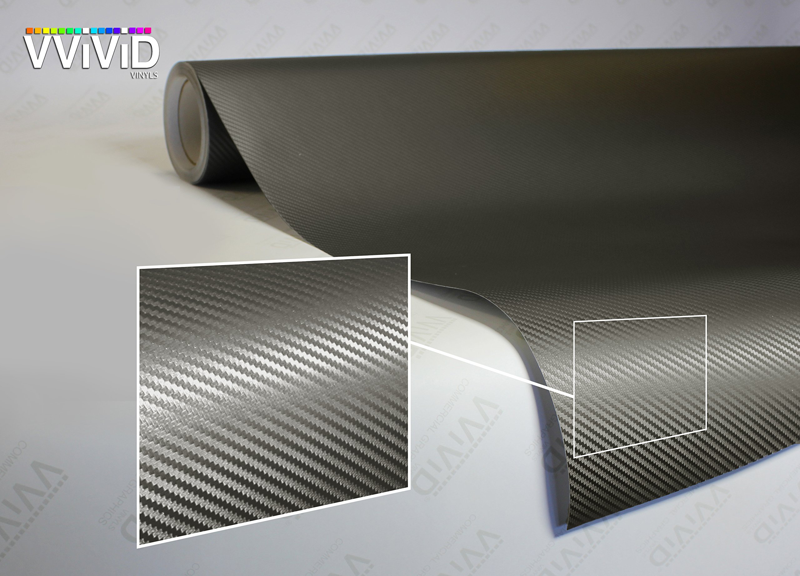 Amazon.com: VVIVID® XPO Dark Grey Carbon Fiber Car Wrap Vinyl Roll